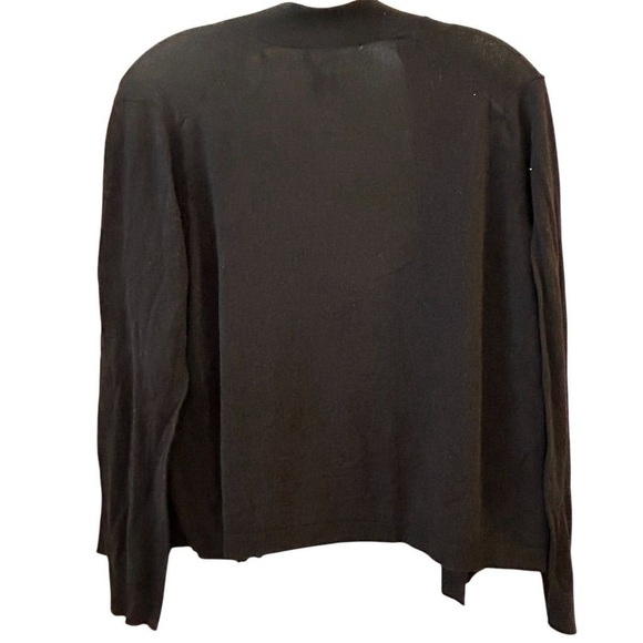Ann Taylor Women's Black Open Front Cardigan Sweater Size L - Picture 7 of 8